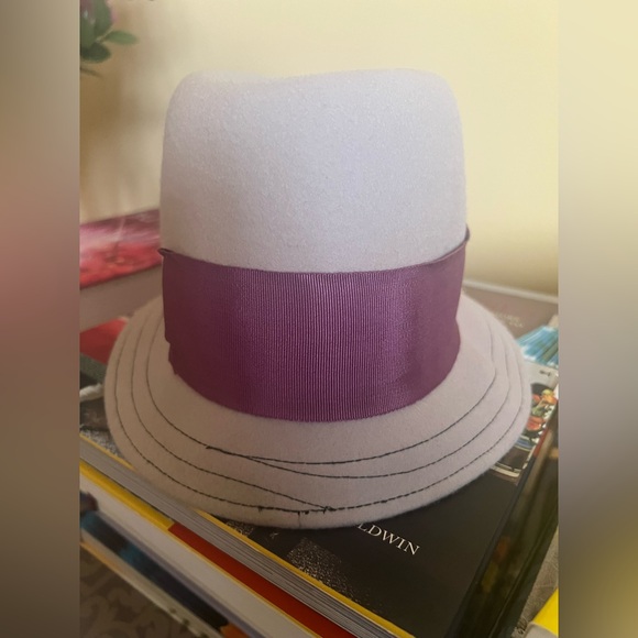 Albertus Swanepoel Hat 100% Wool Dusty Pink Purple Ribbon One Size - Picture 6 of 11